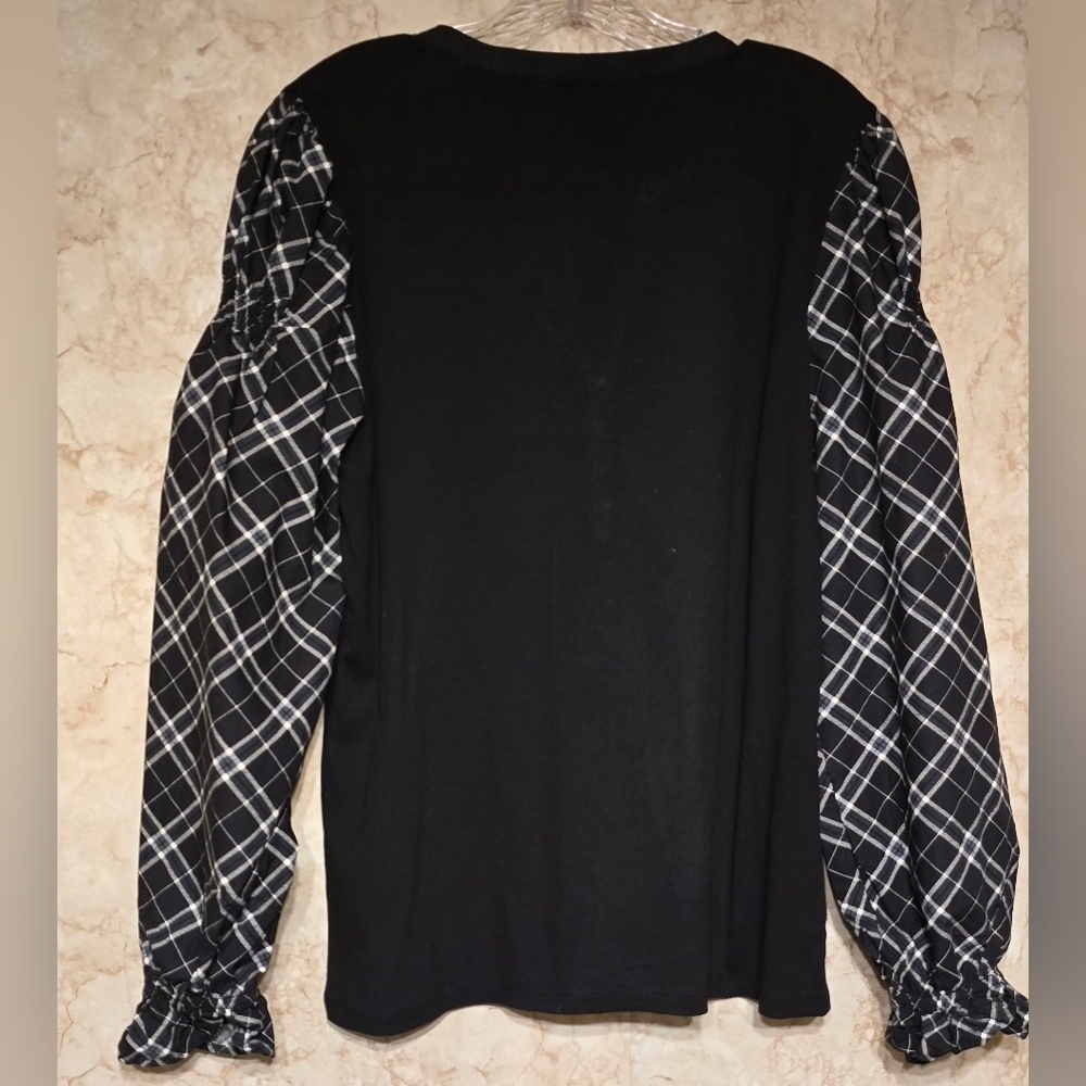 LOFT | Women's | Top | Black Ribbed | Long Sleeve | Size XL - Picture 2 of 6